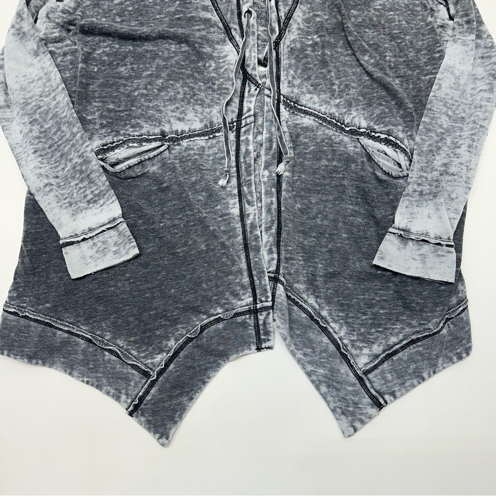 Free People Oversized Extreme Wash Hooded Lightweight Cardigan Women’s Size S - Picture 2 of 9